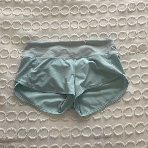 Baby blue lululemon shorts